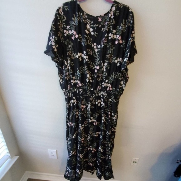 AMERICAN rag floral faux wrap dress plus size 2X - Picture 8 of 9